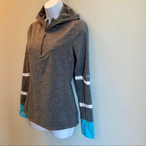 Gap Fit Pullover Hoodie with Back Zip Pocket Thumb Holes Small - Picture 5 of 8